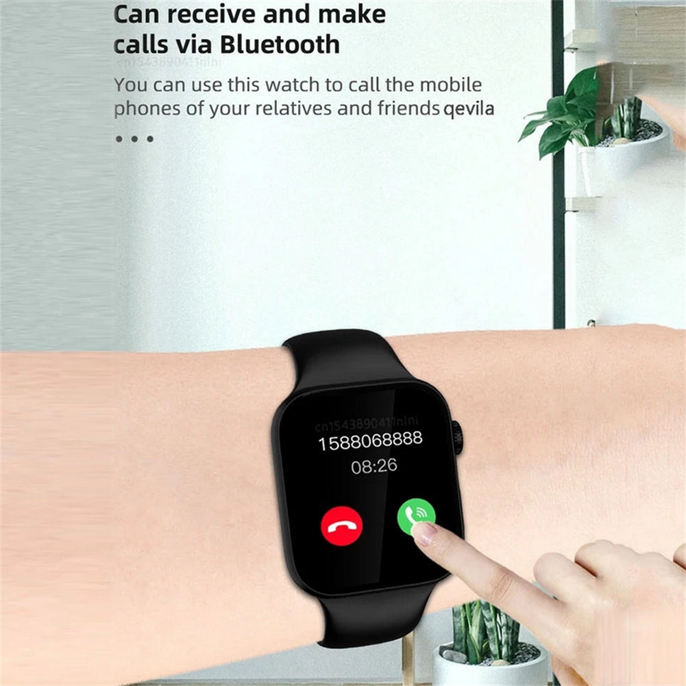 X8 Smart Watch 1.55 Inch Full Touch Screen Bluetooth Heart Rate Monitor Smartwatch for iOS Android Pink