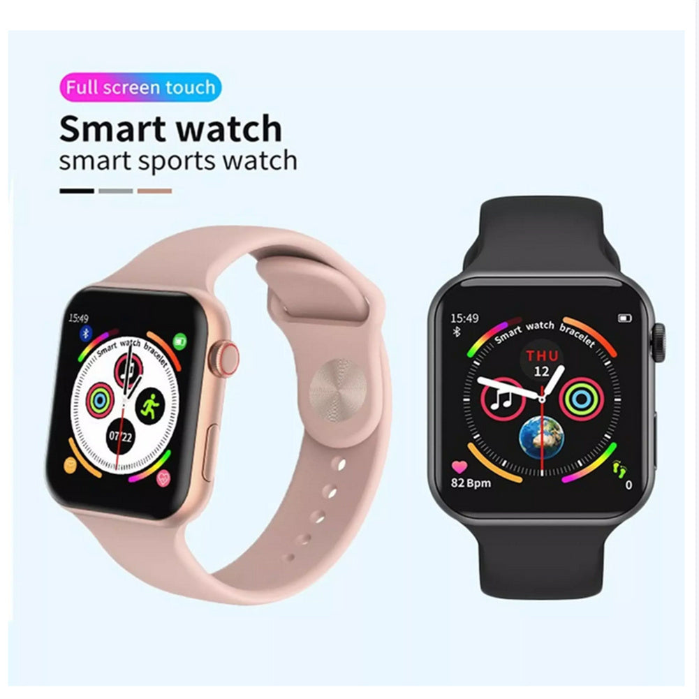 X8 Smart Watch 1.55 Inch Full Touch Screen Bluetooth Heart Rate Monitor Smartwatch for iOS Android Pink