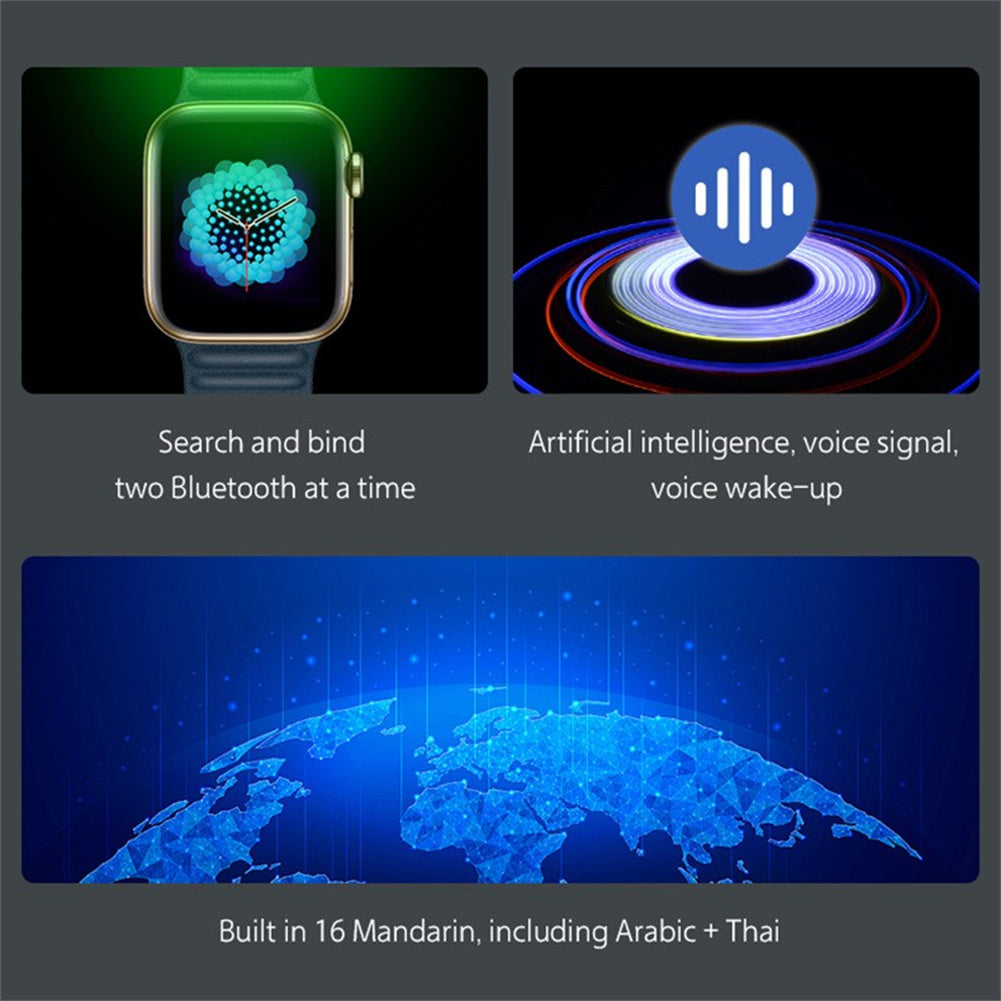 ساعة ذكية I7Pro Max IWO13 PRO بحجم 1.8 بوصة، مكالمات بلوتوث، مراقبة معدل ضربات القلب والأكسجين في الدم، مقاومة للماء IP67، لون أبيض