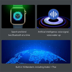 ساعة ذكية I7Pro Max IWO13 PRO بحجم 1.8 بوصة، مكالمات بلوتوث، مراقبة معدل ضربات القلب والأكسجين في الدم، مقاومة للماء IP67، لون أبيض