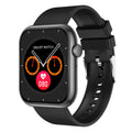 Smart Watch Monitoring Blood Pressure Body Temperature Heart Rate Health Detection Black
