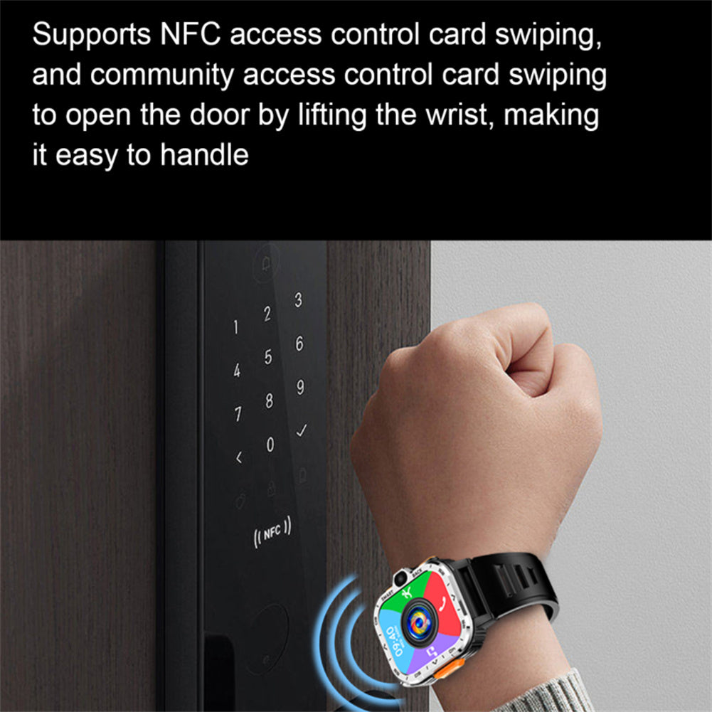 PGD Watch Smart Watch 2.03 Inch Screen Wifi Video Calls Watches for Android Phones with Heart Rate Monitor Black 16gb