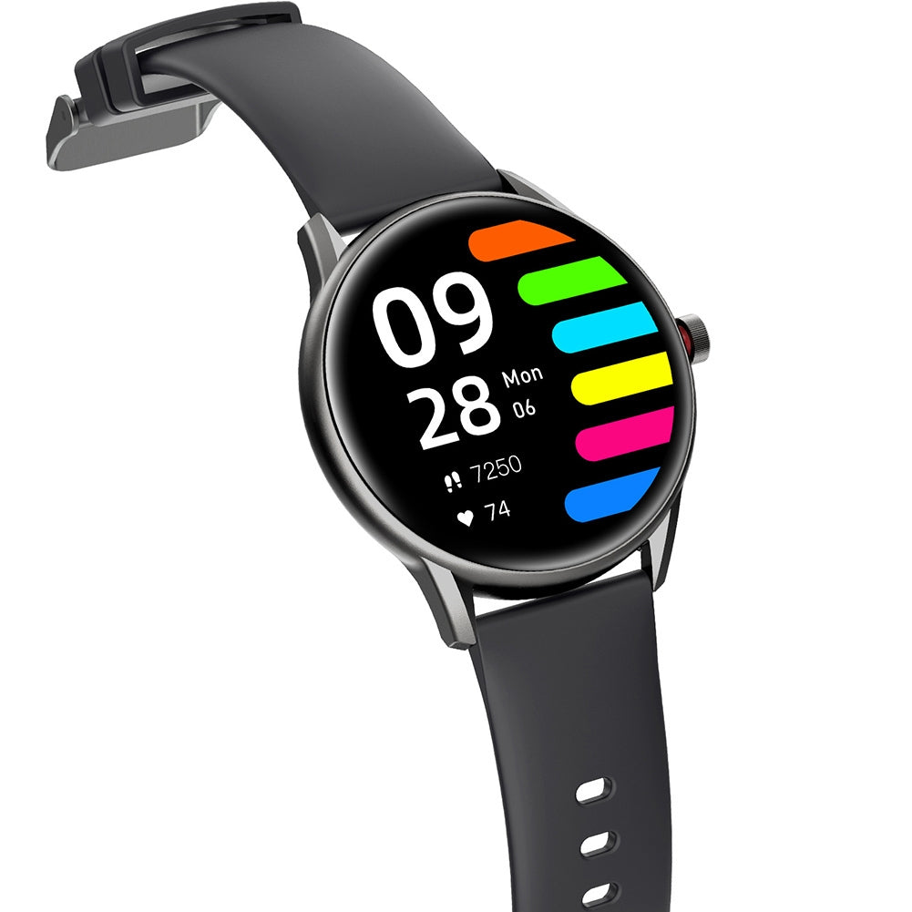 KW06PRO Smart Watch For Men Women 1.28 inch TFT Round 3D Curved Screen 285mAh Battery IP68 Waterproof Fitness Watch silver gray