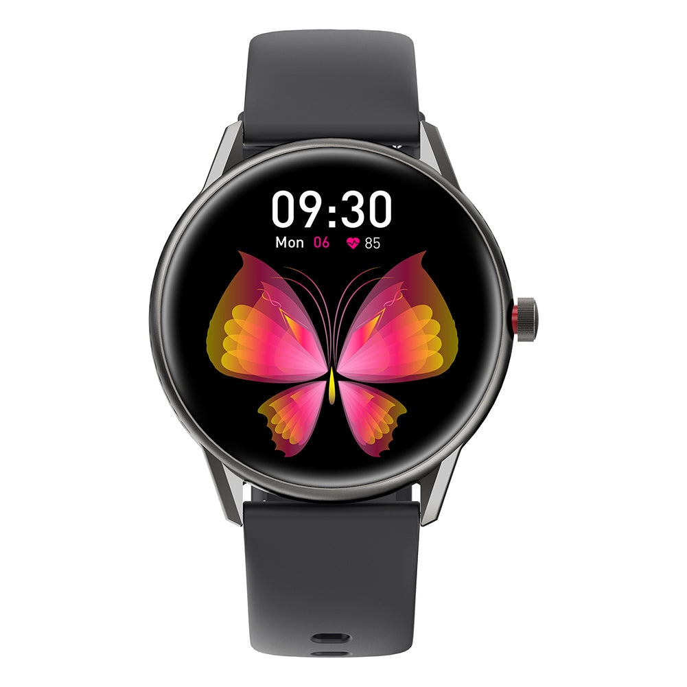 KW06PRO Smart Watch For Men Women 1.28 inch TFT Round 3D Curved Screen 285mAh Battery IP68 Waterproof Fitness Watch silver gray