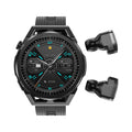 N18 2-in-1 Smart Watch with Earbuds Fitness Tracker Heart Rate Blood Pressure Sleep Monitor Black