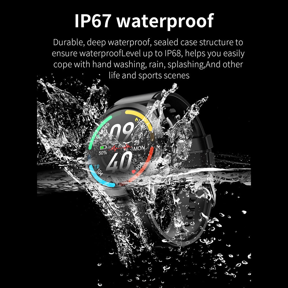 ET440 1.39-Inch Smart Watch Answer/Make Call Fitness Tracker with Heart Rate Blood Oxygen Sleep Monitor Black Tape