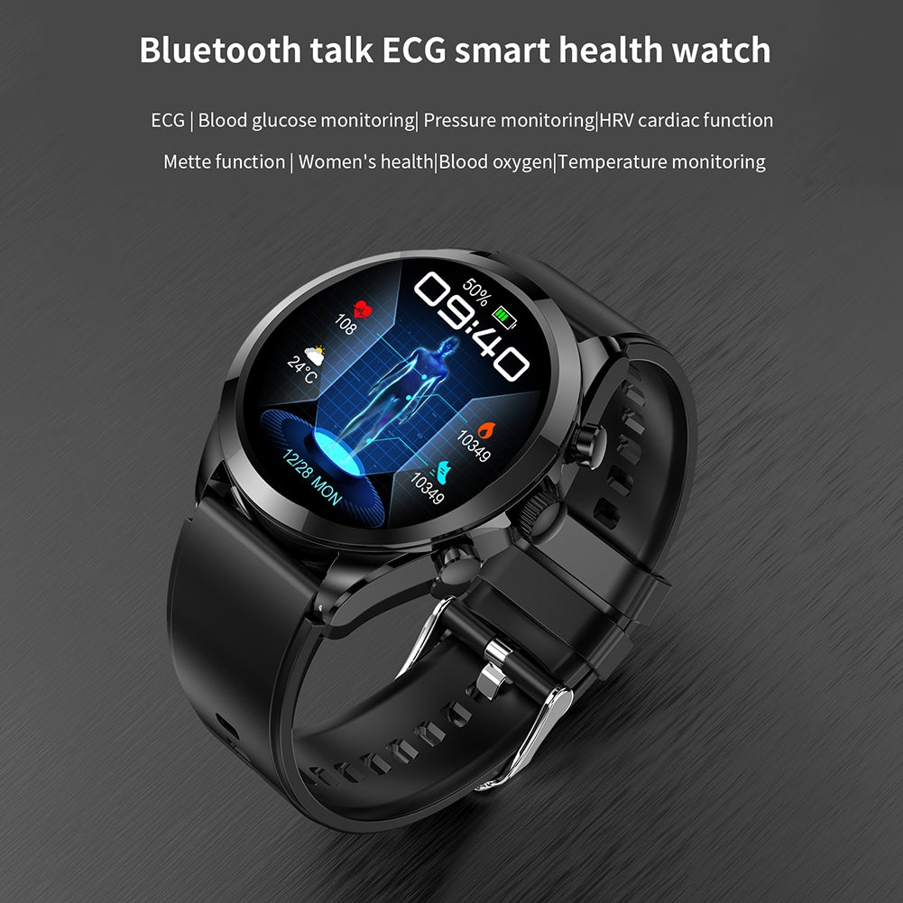 ET440 1.39-Inch Smart Watch Answer/Make Call Fitness Tracker with Heart Rate Blood Oxygen Sleep Monitor Black Tape