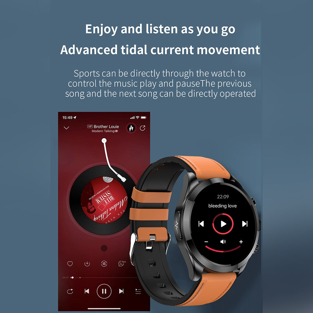 ET440 1.39-Inch Smart Watch Answer/Make Call Fitness Tracker with Heart Rate Blood Oxygen Sleep Monitor Black Tape