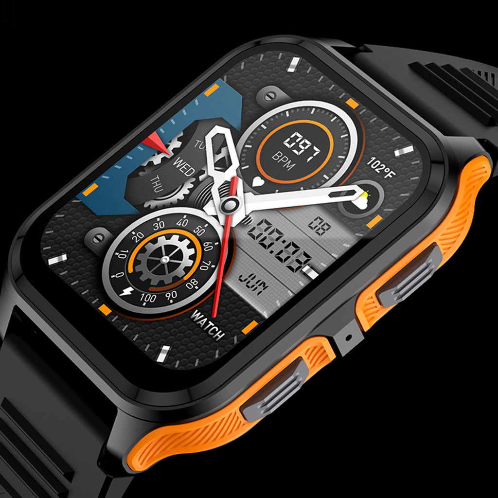 P73 Smart Watch 1.83 Inch Screen Fitness Smartwatch Heart Rate Blood Oxygen Monitor Waterproof Watch Orange