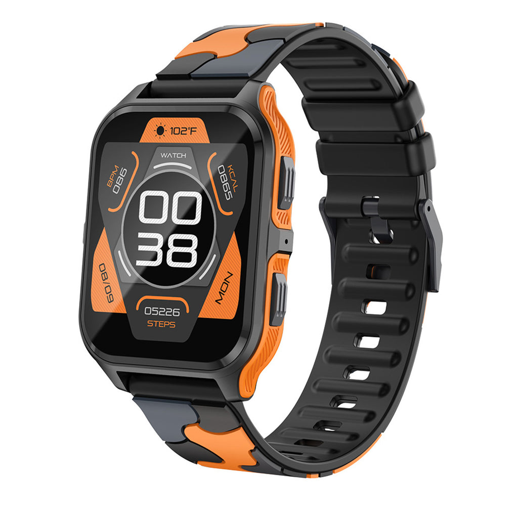P73 Smart Watch 1.83 Inch Screen Fitness Smartwatch Heart Rate Blood Oxygen Monitor Waterproof Watch Orange
