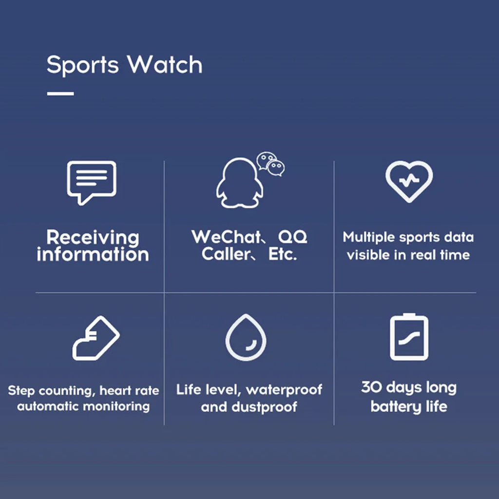 116Plus Smart Watch 1.44 Inch Touch Screen Fitness Smart Watch Heart Rate Monitor Sports Watch For Men Women blue