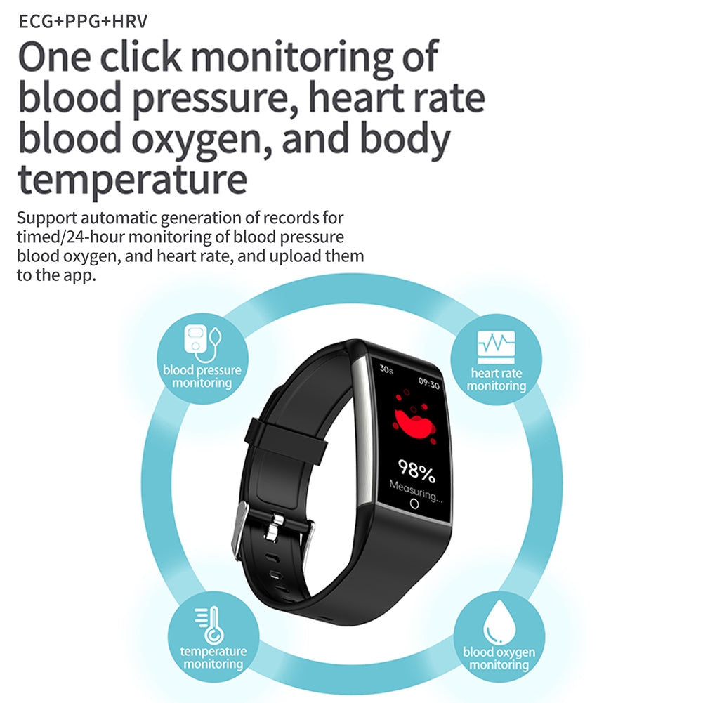 Smartwatch with health monitoring features on a white background