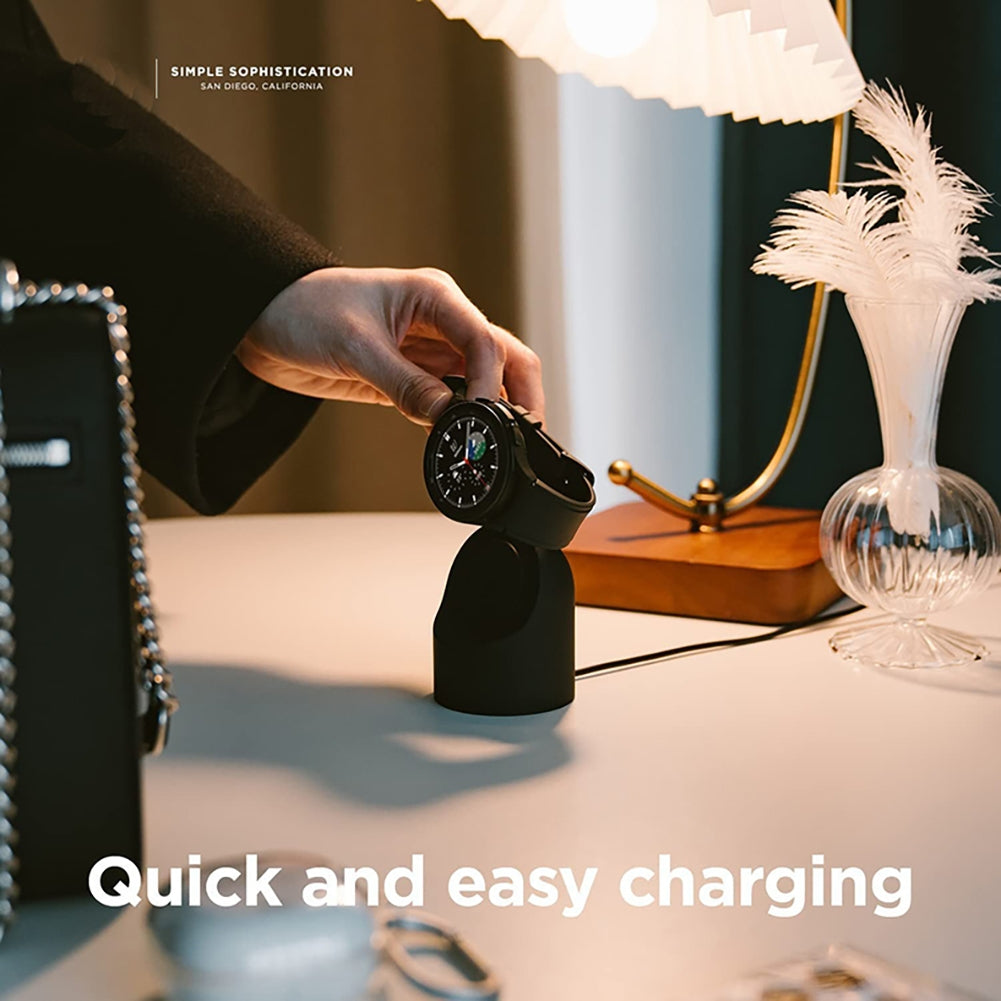 Smart Watch Charger Adapter Lightweight Charging Cable Wireless Charging Bracket Portable Watch Charger Compatible For Galaxy Watch 6 5 4 3 Smart Watches 39.37Inches/100CM Length PD white