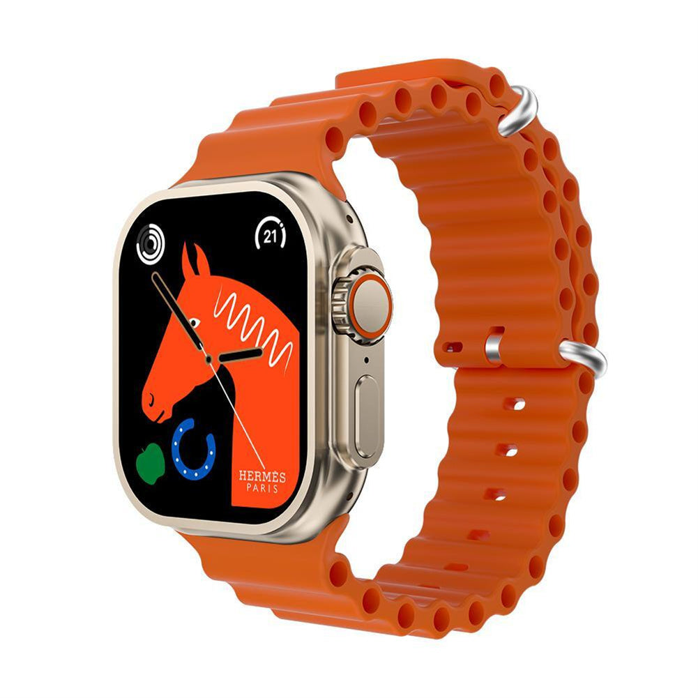 I9 Ultra Max 2.19 Inch Smart Watches Make/Answer Calls Fitness Tracker Heart Rate Blood Oxygen Monitor Watch Yellow