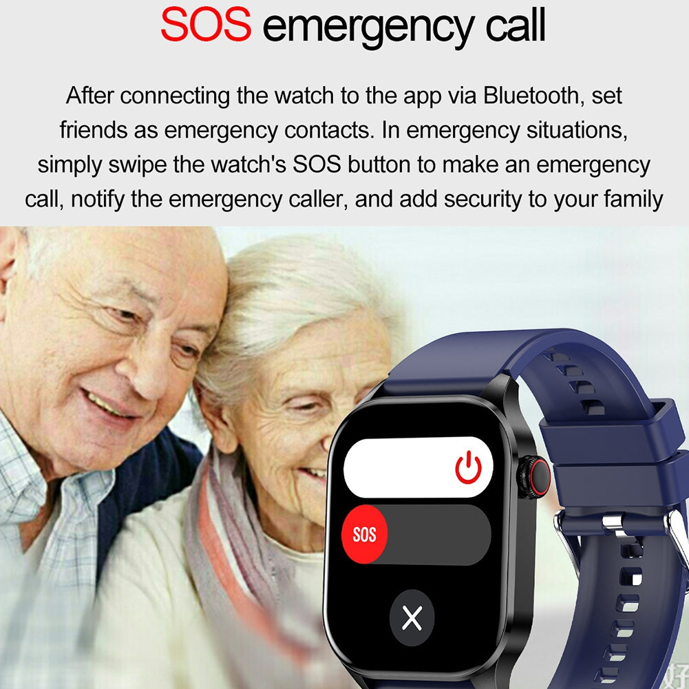 T98 2.04 Inch Smart Watch Blood Oxygen Blood Pressure Heart Rate Sleeping Monitoring for Smart Phones Laptop Pink