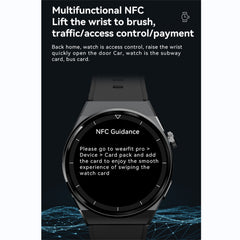 الساعة الذكية W03pro 1.32 بوصة للرد على المكالمات وإجرائها مقاومة للماء مع مراقبة معدل ضربات القلب والنوم والأكسجين في الدم وضغط الدم، لون أسود