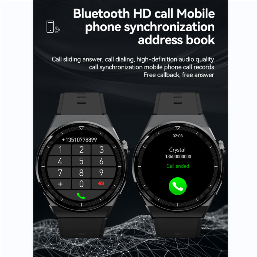 W03pro 1.32 inch Smart Watches Answer/Make Call Waterproof Heart Rate Sleeping Blood Oxygen Blood Pressure Monitor Black