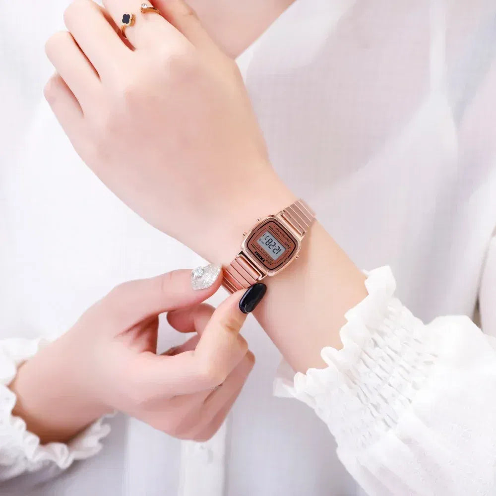 Color: Coffee, Ships From: CHINA - SKMEI1901 Women Top brands Luxury 3Bar Waterproof Ladies Watches Small Dial Digital Watch Relogio Feminino  Fashion Sport Watch