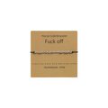 Morse Code Bracelet Silver Beads - F Off