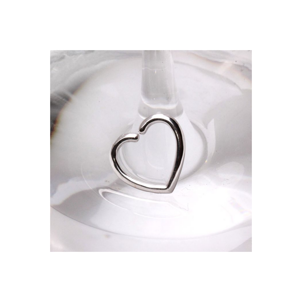 14Kt White Gold Heart Shaped Cartilage Earring
