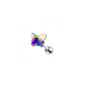 316L Stainless Steel Aurora Borealis Butterfly Cartilage Earring
