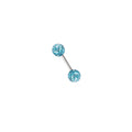 Metal color: BRASS PLATED, Main Stone Color: WHITE - 16g 1.2mm Coated Crystal Steel Ear Stud Tragus Helix Cartilage 3/4/5mm CZ Ball 6/8/10/12/14mm Bar Barbell Piercing