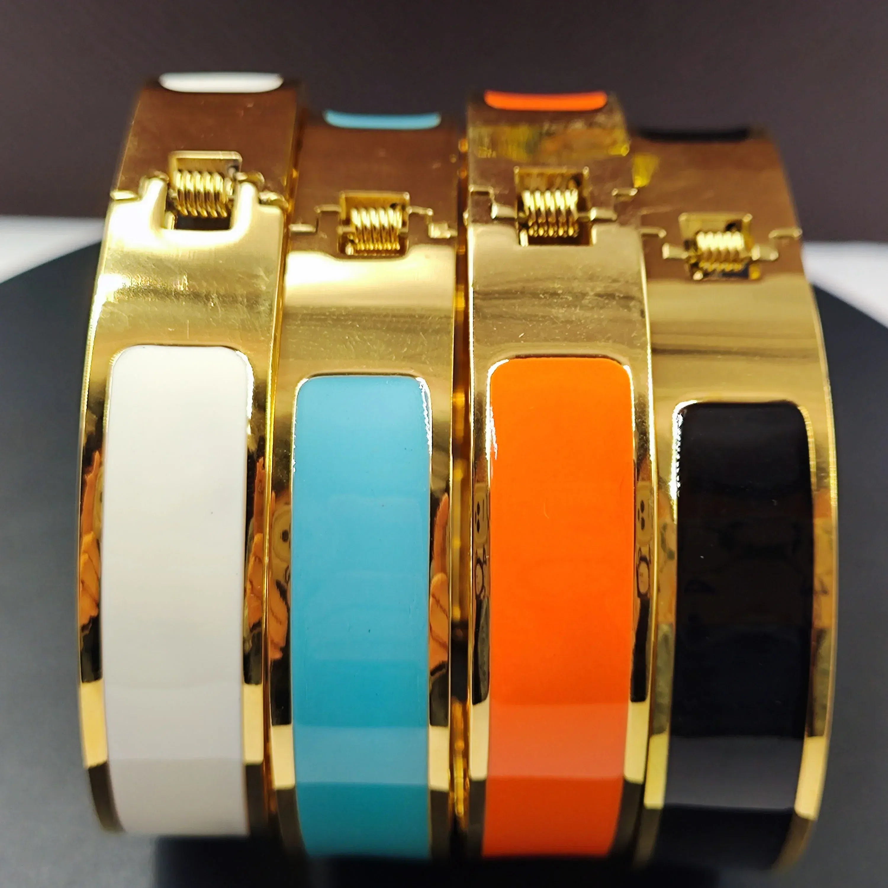 Diameter: 50-52mm, Main Stone Color: Gold, Metal Color: Imitation Rhodium Plated - Bracelet for Women European and American Minimalist Styl Titanium Steel Bracelet Unisex Fashion Accessory Luxury