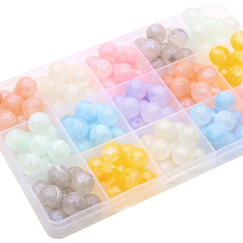 Color: PURPLE, Ships From: CN - 20/50pcs 8/12mm Acrylic Round Pearl Luster Beads for Earring Necklace Keychain DIY Jewelry Making