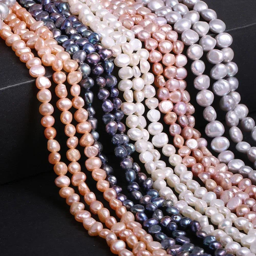 Color: Dark Red, Item Diameter: 21mm - Natural Freshwater Pearl Baroque White pink Irregular Beads for Jewelry Making DIY Earrings Bracelet Necklace Accessories