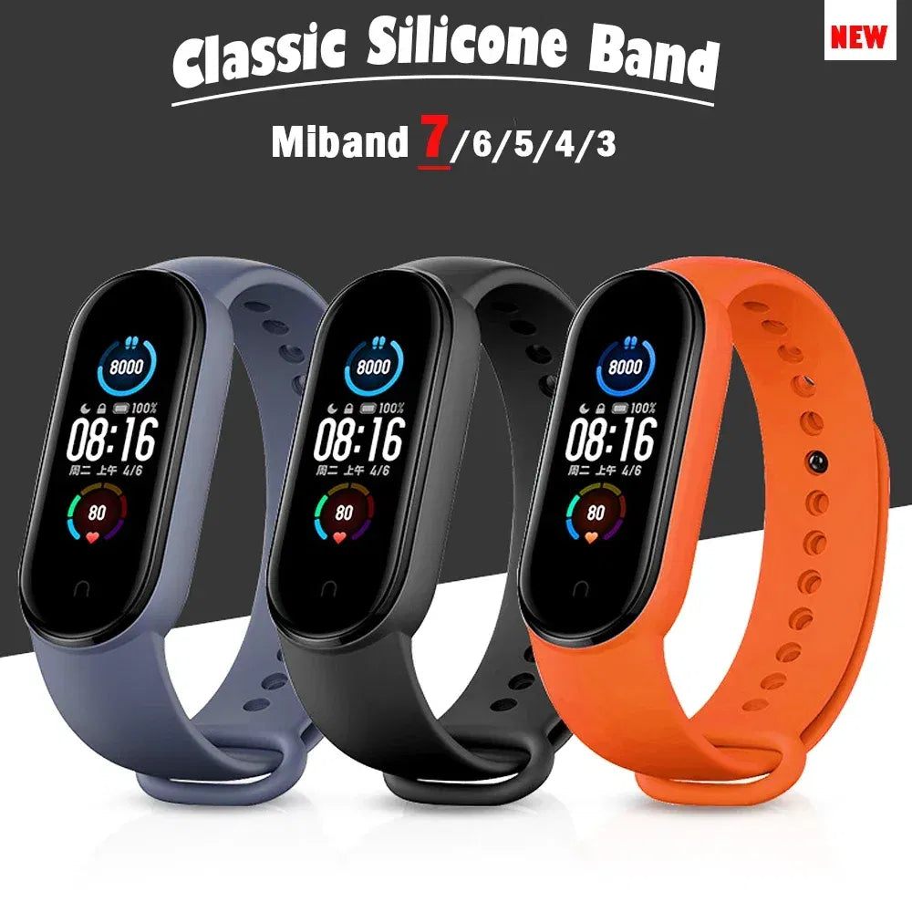 Band Color: Beige, Band Width: 22mm, Ships From: CHINA - Silicone Watch Strap For Xiaomi Mi Band 7 6 5 4 3 Wristband Bracelet Wrist Straps MiBand 3/4 band5 band6 Smartwatch Accessories