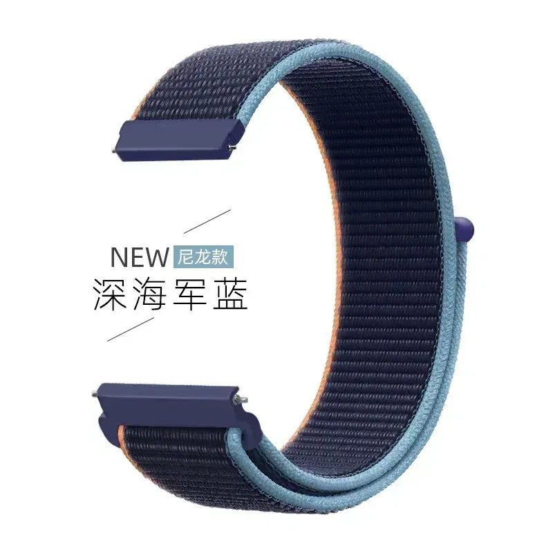 Band Color: Beige, Band Width: 24mm - Nylon Loop Strap for Huawei Watch GT 5 Pro 46mm Smartwatch Replacment Bracelet Sport Watchband Correa for Huawei GT5 Watch Band