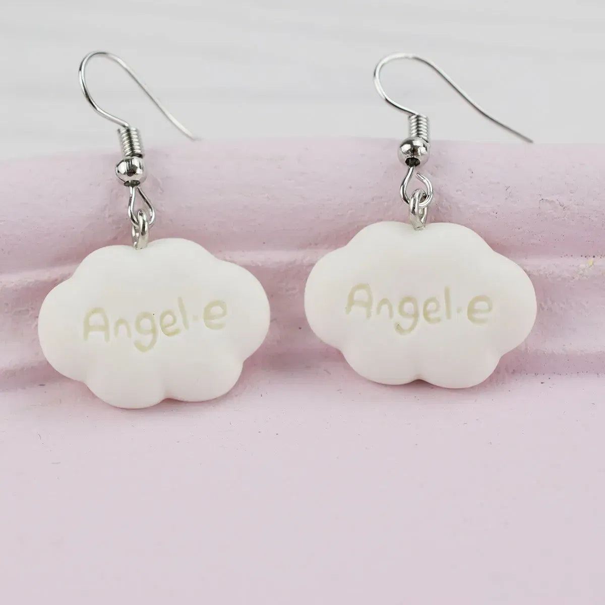 Metal Color: Light Yellow Gold Color - Ultra-Low New Fashion Cute White Cloud Stud Earrings Delicate Mushroom Clouds for Women Girls Ear Jewelry Wholesale Gifts Bear