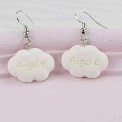 Metal Color: Light Yellow Gold Color - Ultra-Low New Fashion Cute White Cloud Stud Earrings Delicate Mushroom Clouds for Women Girls Ear Jewelry Wholesale Gifts Bear