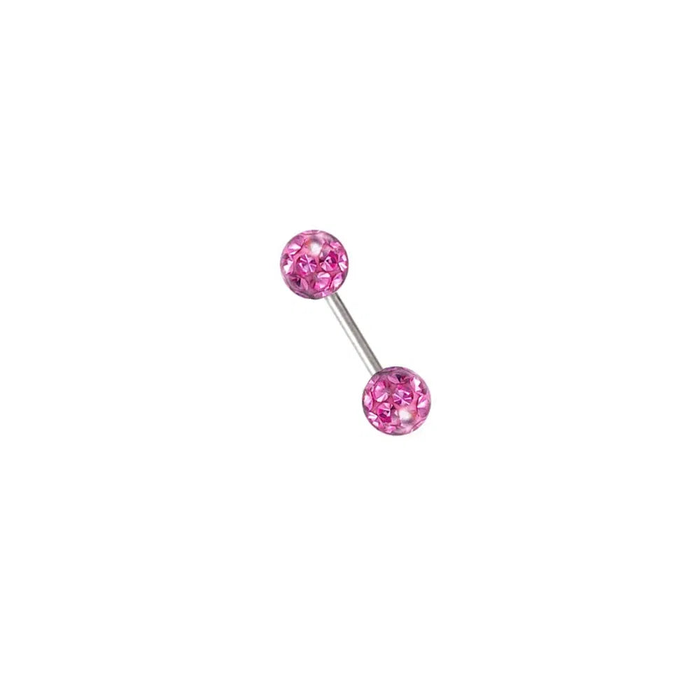 Metal color: Light Yellow Color, Main Stone Color: WHITE - 16g 1.2mm Coated Crystal Steel Ear Stud Tragus Helix Cartilage 3/4/5mm CZ Ball 6/8/10/12/14mm Bar Barbell Piercing