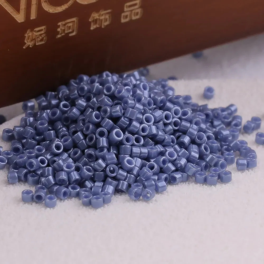 Color: Orange, Item Diameter: Other - Japan Miyuki Delica Seed Bead DB11/0 Glazed Luster Colors Seed Bead Accessories for Needlework DIY Jewelry Making Bracelet