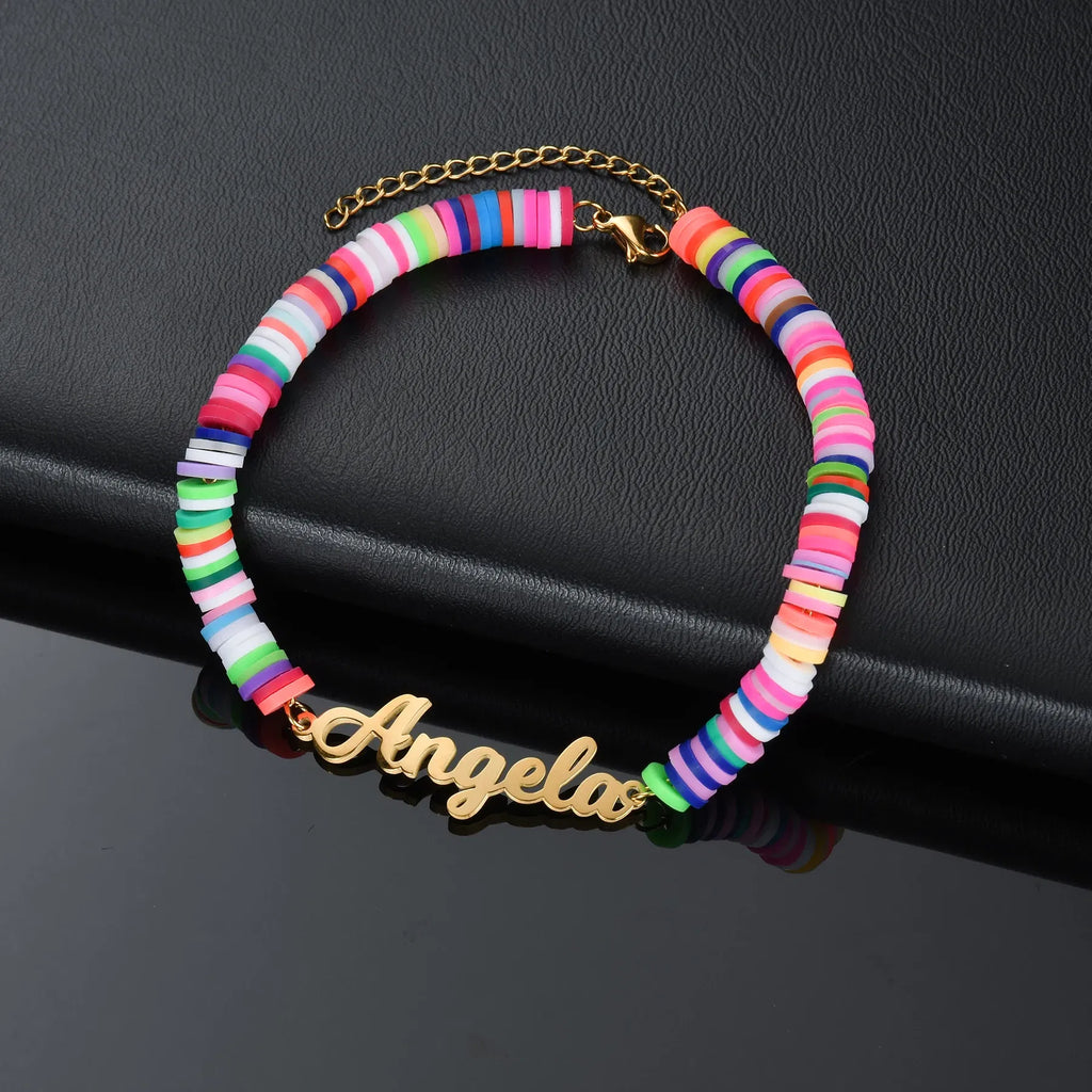 Metal Color: Steel color, Length: 19.5CM, Main Stone Color: Silver - Atoztide Personalized Custom Name Bracelet for Women Men Stainless Steel 10mm Cuban Chain Nameplate Handmade Bangle Jewelry Gift