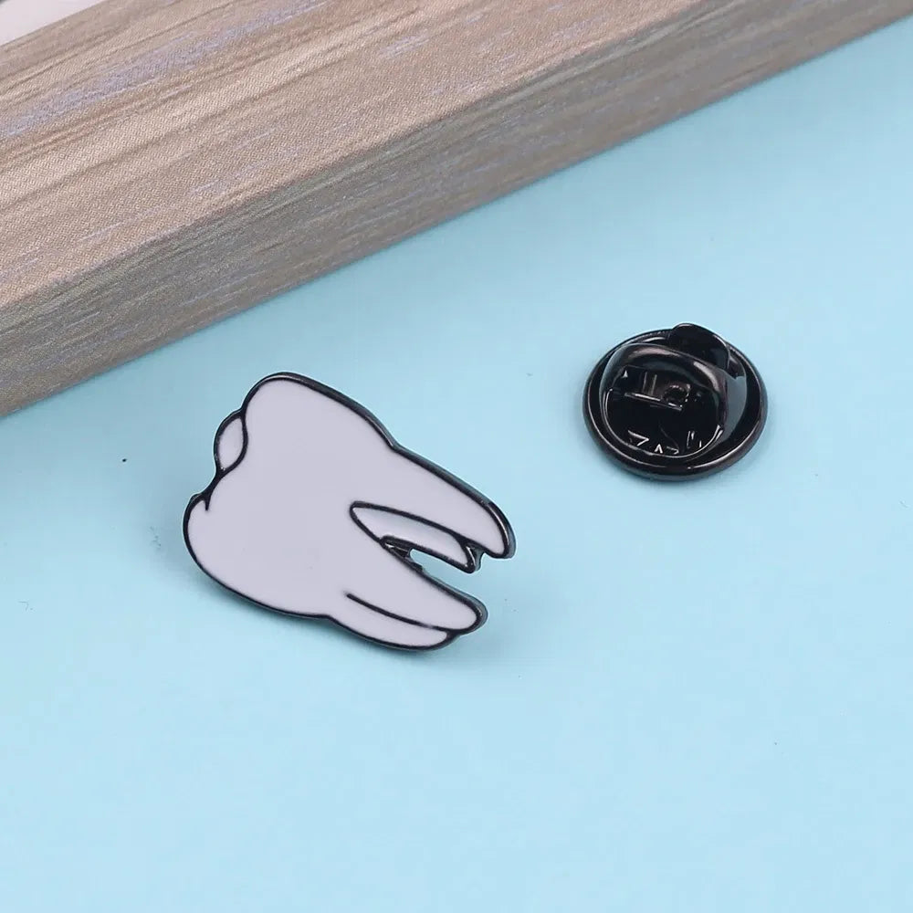 Metal color: Rhodium Plated, Ships From: CHINA - Creative Cartoon Human Organs Brooch Eye Teeth Heart Enamel Lapel Pins Medical Student Commemorate Gifts Jewelry Accessories