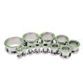 Metal color: Imitation Rhodium Plated, Main Stone Color: black - 2pc Steel Multicolour Crystal Ear Plug Flesh Tunnel 8g ( 3mm ) - 1" ( 25mm ) Gauge Expander Stretcher Screw Fit