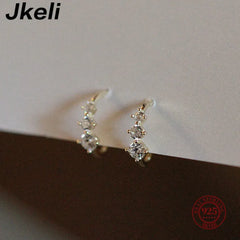 Jkeli Read 100% أقراط من الفضة الإسترليني عيار 925 على شكل قطرة ماء للنساء، مجوهرات عصرية بسيطة على طراز Ins، هدايا حفلات أعياد الميلاد