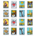 16Pcs 8 Styles Acrylic Tarot Card Charms Sun Moon Star Tarot Charms Divination Rectangle Tarot Pattern Charms for Jewelry Making
