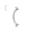 Metal color: Blue Zinc Plated, Main Stone Color: WHITE - 3/4/5mm Opal Steel Eyebrow Ring Internally Threaded 6mm -14mm Bar Curved Barbell Monroe Lip Stud Ear Tragus Piercing