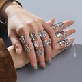 Metal Color: pink, Ring Size: resizable - LAViXMIA Alphabet A-Z Letter Never Fade Stainless Steel Rings Women Jewelry Fashion Initial Ring Adjustable Size Birthday Gifts