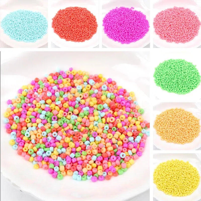 Color: Orange, Item Diameter: 4mm - Gold and Silver Color 2mm 3mm 4mm Crystal Glass Spacer beads,Czech Seed Beads For Jewelry Handmade DIY BLUV03X