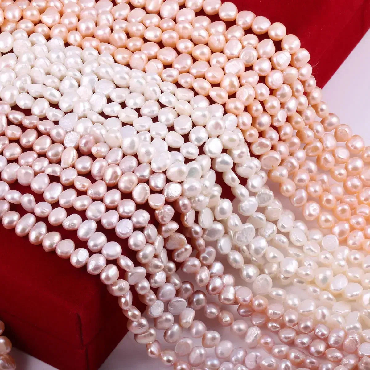 Color: Dark Red, Item Diameter: 21mm - Natural Freshwater Pearl Baroque White pink Irregular Beads for Jewelry Making DIY Earrings Bracelet Necklace Accessories