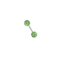 Metal color: Blue Zinc Plated, Main Stone Color: Red - 16g 1.2mm Coated Crystal Steel Ear Stud Tragus Helix Cartilage 3/4/5mm CZ Ball 6/8/10/12/14mm Bar Barbell Piercing