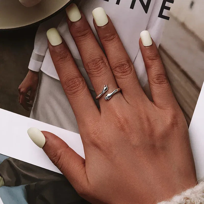 Gem Color: light brown, Ships From: CHINA - WOSTU Real 925 Sterling Silver Open Ring Finger Adjustable Size Wedding Rings For Women Engagement Fashion Silver Jewelry Gift