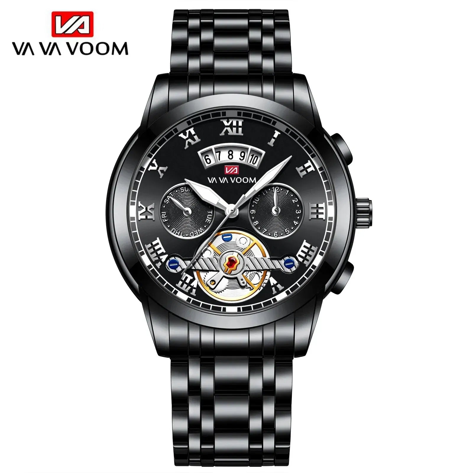 Color: Ivory - Relogio Masculino Top Brand Mens Luxury Watch Stainless Steel Luminescence Clock Casual Chic 3Bar Waterproof Outdoor Sport Watch