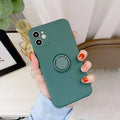 Color: army green, Ships From: CHINA, Material: Silicon - With Ring Holder Phone Case For Samsung Galaxy S25 Ultra S24 S23 S22 S21 Plus A13 A52 A53 A54 TPU Soft Back Cover