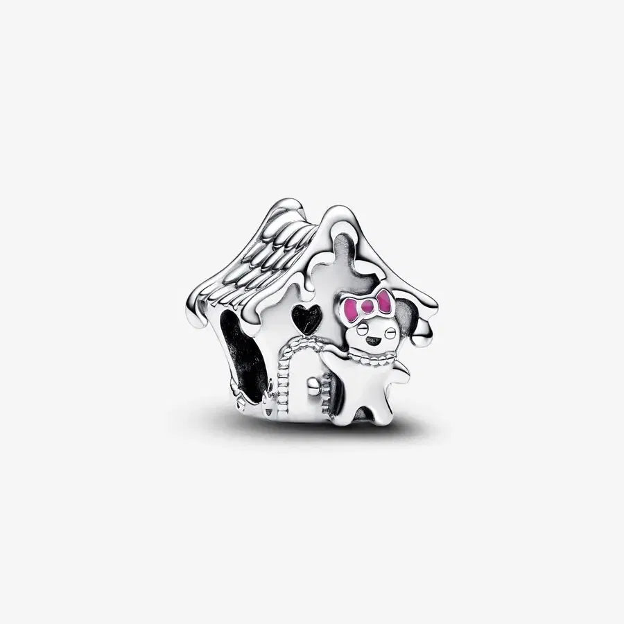 Gem Color: Ochre - Pure Silver 925 Christmas Charm Fit DIY Pandora Bracelet Christmas Gift