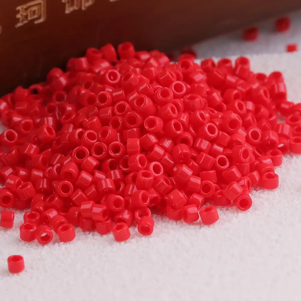 Color: PURPLE, Item Diameter: Other - Japan Miyuki Delica Seed Bead DB11/0 Glazed Luster Colors Seed Bead Accessories for Needlework DIY Jewelry Making Bracelet